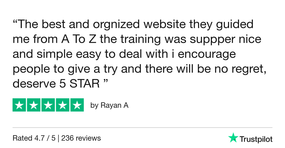 Trustpilot customer testimonial